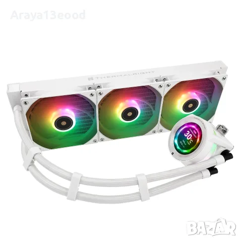 Thermalright Core Vision 360 White ARGB – 360 мм водно охлаждане с 2.73" IPS LCD дисплей
