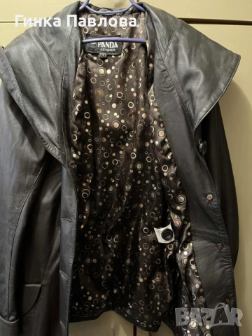 Дамско кожено яке с качулка, снимка 5 - Якета - 52209390