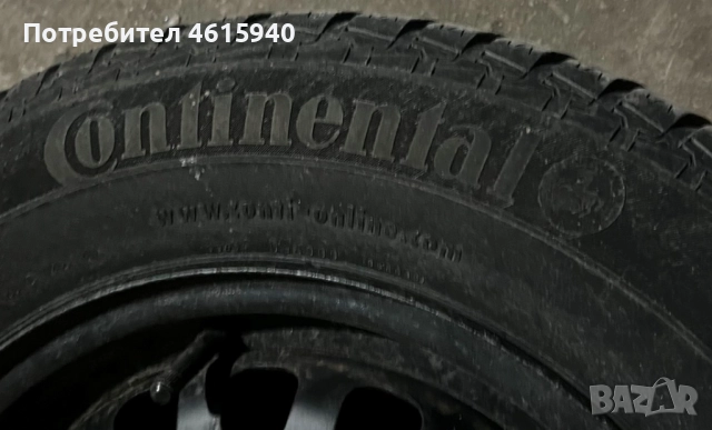185/65/14 4бр зимни гуми CONTINENTAL КОНТИНЕНТАЛ +джанти ОПЕЛ OPEL 4х100мм J 5 1/2 ET39, снимка 3 - Гуми и джанти - 52292780