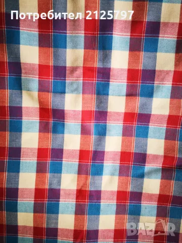 Ш/ 152м  Д/ 240см Парче памучен стар плат, соц епоха, снимка 1