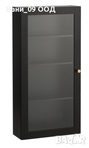 Стенна витринка в черен цвят