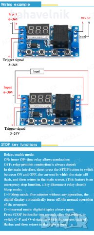 Реле за време DC 6-30V циклично реле , снимка 7 - Друга електроника - 40385916
