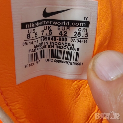 бутонки NIKE HYPERVENOM PHELON AG номер 41 ,5-42, снимка 5 - Футбол - 51924782