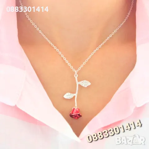 Колие Роза , снимка 2 - Колиета, медальони, синджири - 47462364