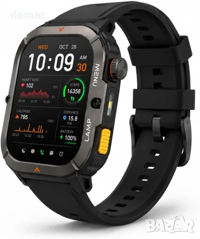 Смарт часовник AGM L3 с 4,95 см AMOLED дисплей, Bluetooth разговори и LED фенер
