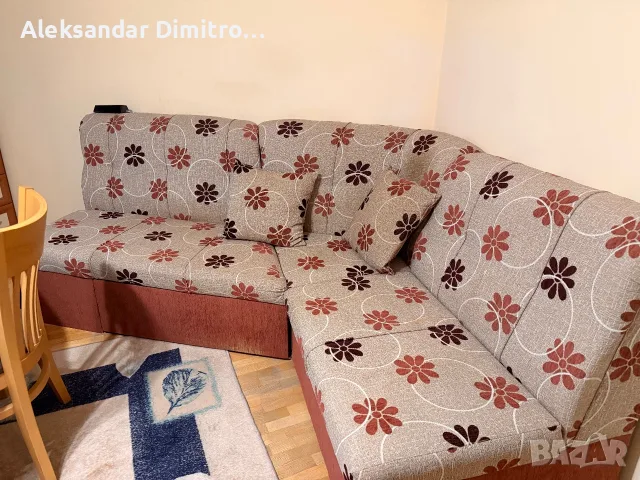 Запазен ъглов диван, снимка 5 - Дивани и мека мебел - 56217570
