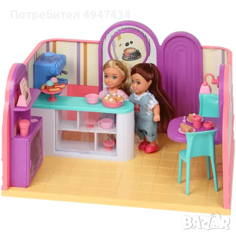 Комплект за игра с кукли Chloe Girlz- ,,Coffee corner’’ ( Кафене ), снимка 2 - Кукли - 56046162