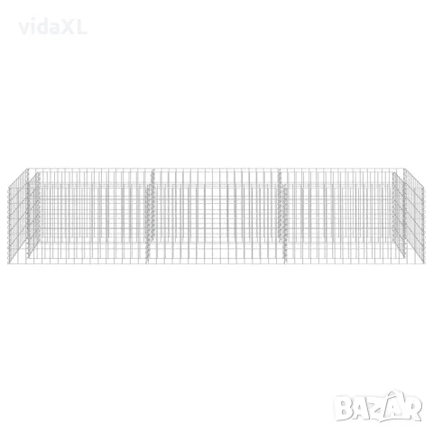 vidaXL Габион повдигната леха, поцинкована стомана, 270x50x50 см, снимка 5 - Саксии и кашпи - 56145968