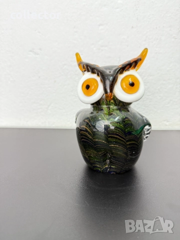 Стъклена сова / бухал Мурано. №7423