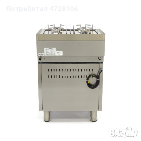 Професионална електрическа фурна – с горен и заден нагревател, за 4-котлонен плот, 3 kW, снимка 2 - Обзавеждане на кухня - 53823983