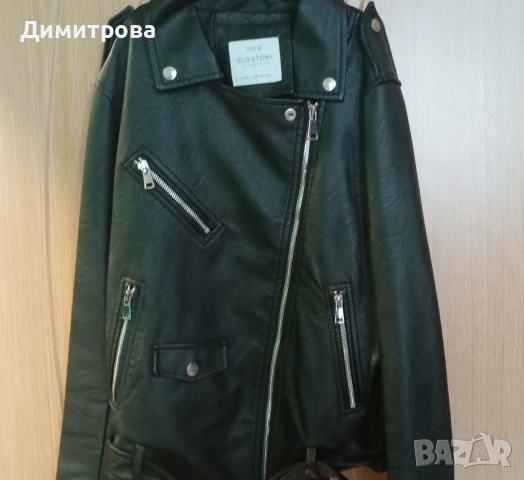 Дамско кожено яке размер М , снимка 3 - Якета - 53762410