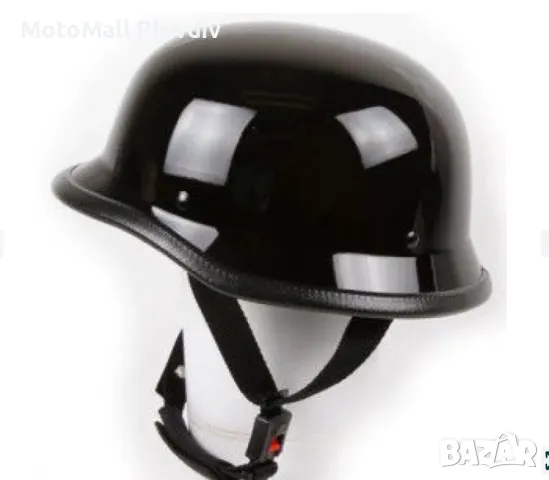 Каска канче за чопър скутер ретро рокер градска каска хитлерка мото, снимка 3 - Аксесоари и консумативи - 49315821