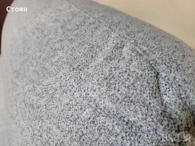 Светло сив фотьойл от плат с електрически релаксиращ механизъм, снимка 2 - Дивани и мека мебел - 51955036