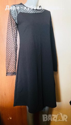 Черна рокля с интересен модел🍀❤️M/L(40)❤️🍀арт.5008