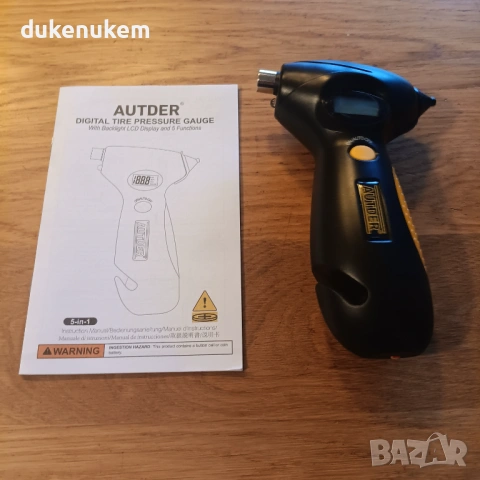 5 в 1 дигитален манометър за гуми с LED и аварийни функции, снимка 6 - Аксесоари и консумативи - 53256516