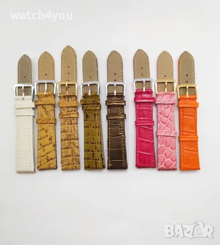 НОВА КАИШКА ЗА ЧАСОВНИК РАЗЛИЧНИ ЦВЕТОВЕ ЧЕРНА КАФЯВА БЯЛА СИНЯ ЧЕРВЕНА.КОЖЕНИ КАИШКИ ЗА ЧАСОВНИЦИ., снимка 7 - Каишки за часовници - 8739584