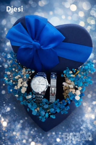 Мъжки подарък с гривна и часовник, снимка 2 - Бижутерийни комплекти - 53518184