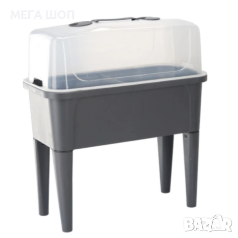 Сива оранжерийна маса с капак - здрава и практична, снимка 3 - Оранжерии - 53855425