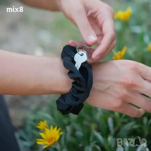 Ластик за коса със скрито отделение за пари, ключове и други