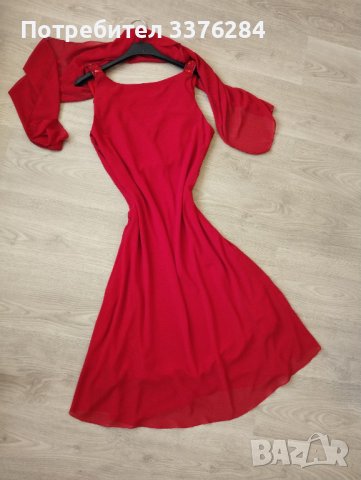 Дамска официална рокля в червен цвят, снимка 9 - Рокли - 40669938