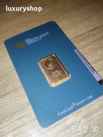БЕЗПЛАТНА ДОСТАВКА! Златно кюлче 5 грама Perth Mint , снимка 11 - Нумизматика и бонистика - 49768058