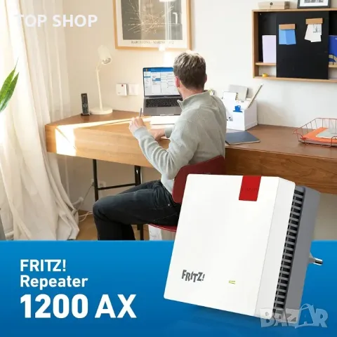 FRITZ Repeater 1200 AX Wi-Fi 6 repeater репитър, снимка 3 - Друга електроника - 48792783