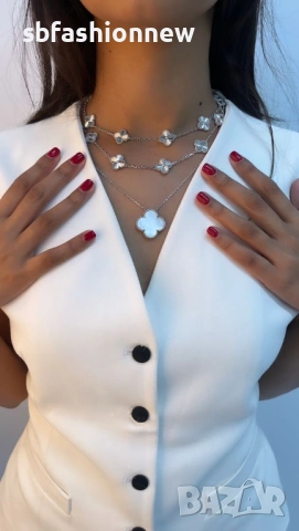 Van Cleef гердан с 5 детелинки, снимка 11 - Колиета, медальони, синджири - 53251382