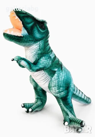 Реалистичен плюшен динозавър Тиранозавър Рекс T-Rex – зелен, 30 см