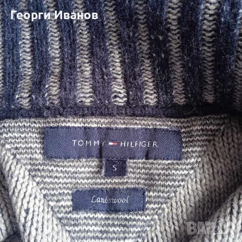 РАЗПРОДАЖБА TOMMY HILFIGER M Lambswool Full Zip Knitted Jumper Sweater жилетка агнешка вълна, снимка 4 - Пуловери - 53572629