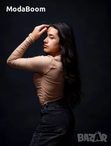 Кафява дамска блуза , снимка 2 - Блузи с дълъг ръкав и пуловери - 48428301