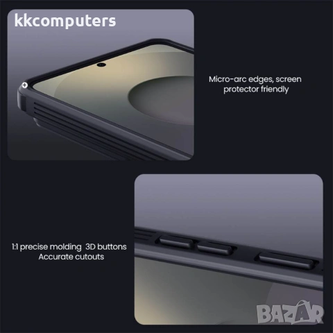 NILLKIN Camshield Pro за Samsung S26 - TPU+PC, Плъзгащо капаче, Прозрачно-черен, снимка 10 - Калъфи, кейсове - 53854562