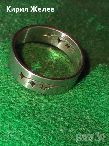 АРТ МОДЕН ПРЪСТЕН от БЛАГОРОДНА НЕРЪЖДАЕМА СТОМАНА Тип ХАЛКА 27131, снимка 2 - Пръстени - 35053787