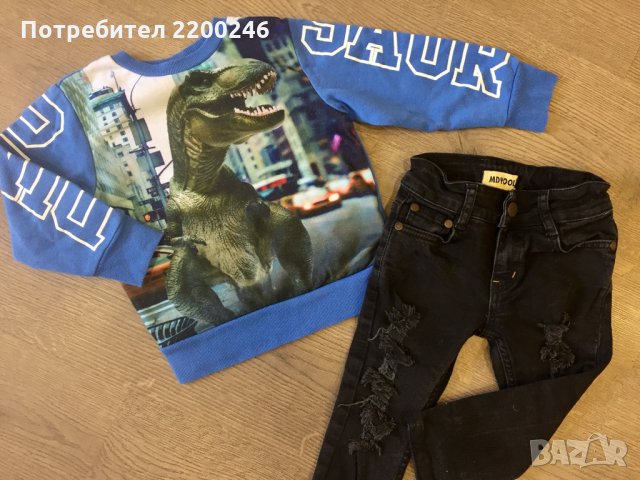 Комплект дънки и блуза, снимка 3 - Детски комплекти - 35776202