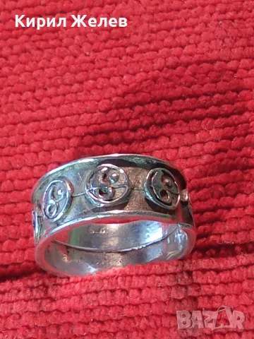 СТИЛЕН АРТ ДИЗАЙН СРЕБЪРЕН ПРЪСТЕН Тип ХАЛКА ЛАКИРАНО СРЕБРО 925 с Ин и Ян ОРНАМЕНТИКА 48568, снимка 12 - Пръстени - 49704290