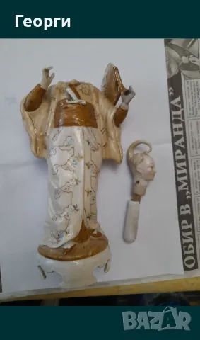 Стара порцеланова статуетка, снимка 8 - Антикварни и старинни предмети - 50125536