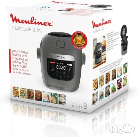 Мултикукър Moulinex Multicook & Fry MZ730BF0 12 програми Фритюрник 2 в 1 6л, снимка 8 - Мултикукъри - 53096486