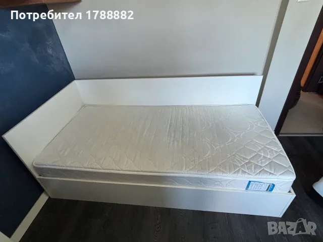 Легло с повдигащ механизъм и матрак (90x190 см), снимка 2 - Спални и легла - 56247041