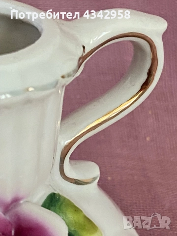 Capodimonte. Антични порцеланови свещници., снимка 4 - Антикварни и старинни предмети - 52141758