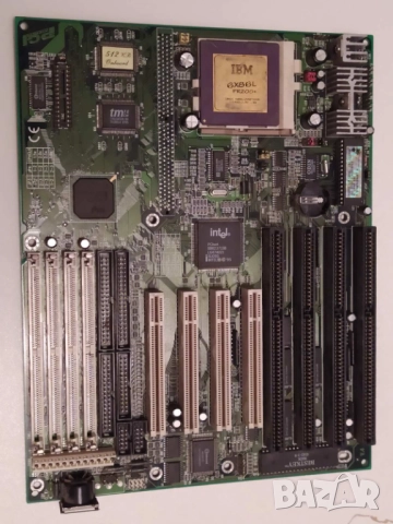 Платка AT сокет 7 с процесор IBM 6X86L PR200+ за ретро компютър 