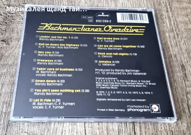 Компакт Дискове - Рок - Метъл: Bachman-Turner Overdrive – BTO`s Greatest, снимка 2 - CD дискове - 56268154