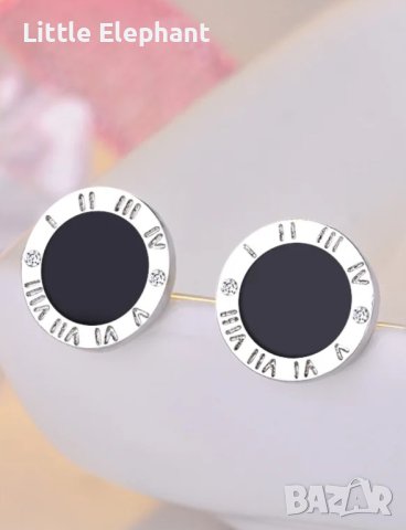 Vintage,сребърни обеци бранд,black/нови