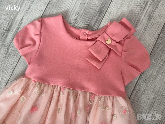 Рокля с бродирана тюлена пола Mayoral, размер 98, снимка 4 - Детски рокли и поли - 50056591