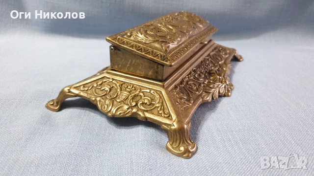 Старинен бронзов писалищен аксесоар, снимка 6 - Антикварни и старинни предмети - 52791932