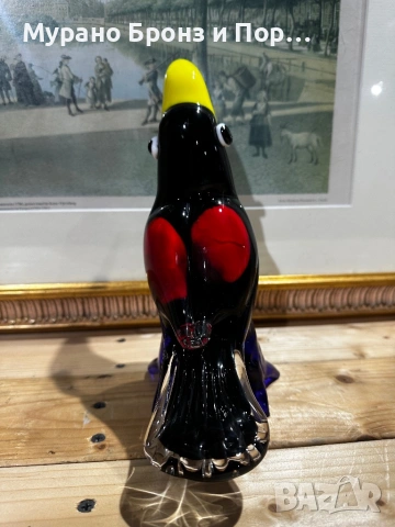 Арт фигура Тукан – стил Мурано, снимка 3 - Декорация за дома - 53698031