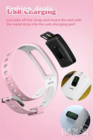 Нов Смарт часовник за фитнес тракер/Спорт Подарък Момичета, снимка 5 - Смарт гривни - 41597534