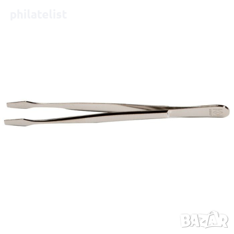 Leuchtturm - Професионална луксозна пинсета за пощенски марки – 15 см – права лопатка