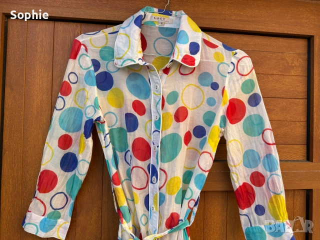 Туника от копринена смес с 3/4 ръкави Lucy Collection, снимка 2 - Туники - 53797742