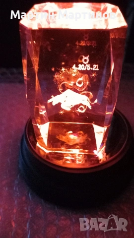 Преспапие /Кристал/ с Телец, снимка 11 - Декорация за дома - 53178892