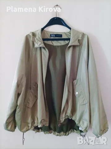 ZARA oversized яке с качулка, снимка 2 - Якета - 51992555