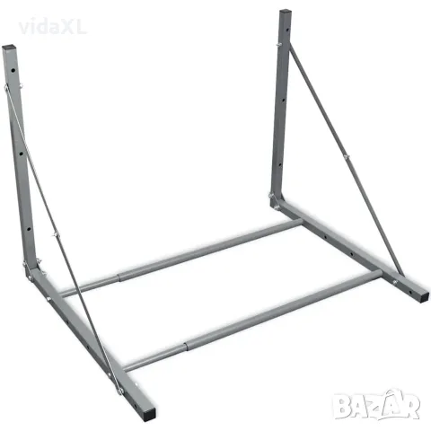 vidaXL Стелаж за гуми, сребрист, стомана（SKU: 210353）